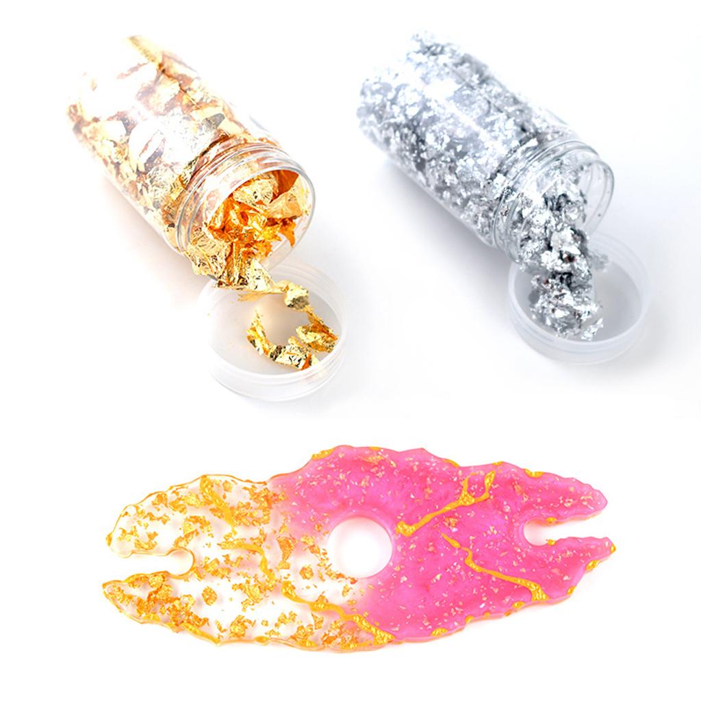 Gold Foil Flakes - 6 Piezas de Láminas de Papel