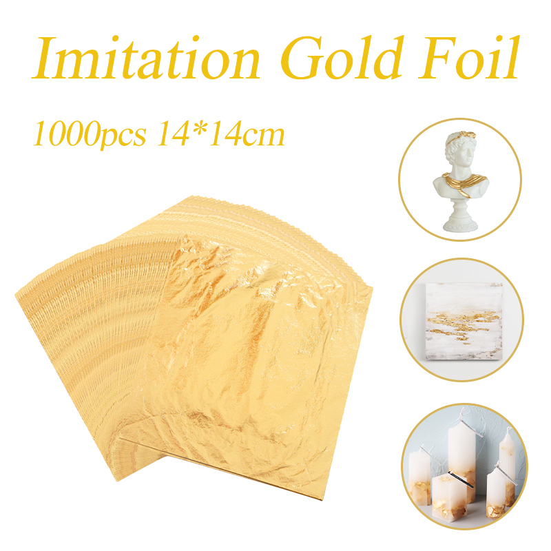 Gold Foil Flakes - Hojas de imitación doradas para decoración
