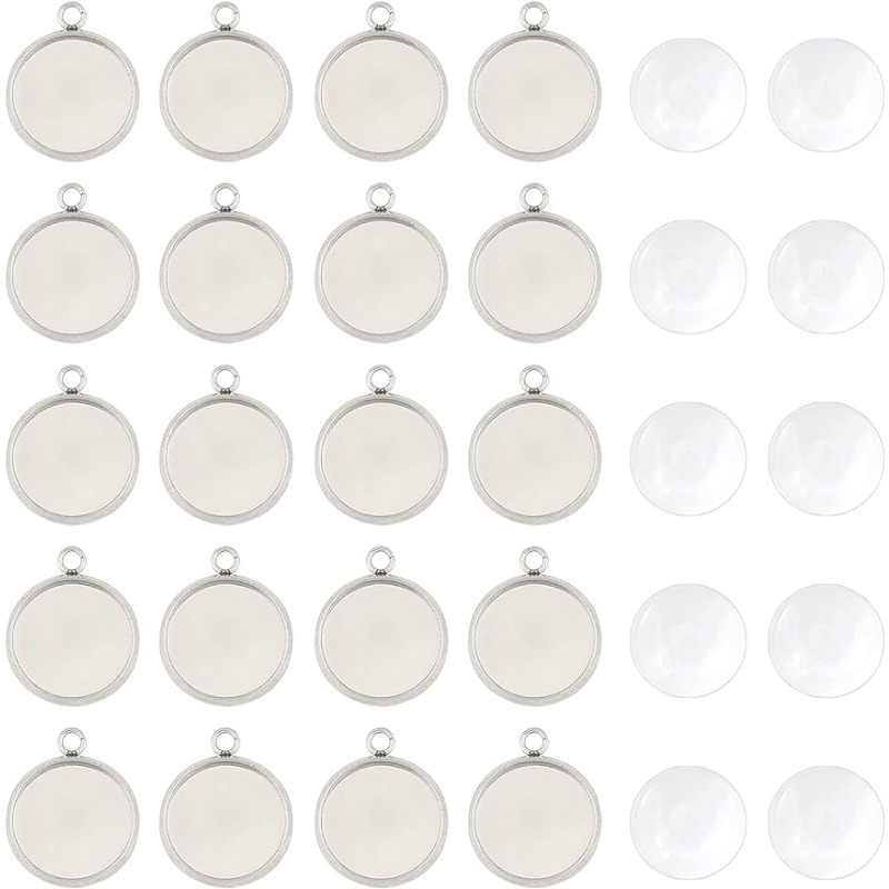 Bezels Set Pendant - 50 juegos de joyería de cabujón
