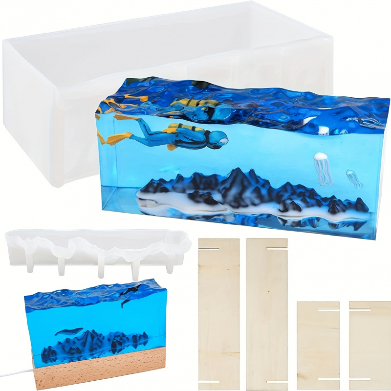 1 Juego de moldes de resina de - Resin Ocean Wave Mold reseña y precio