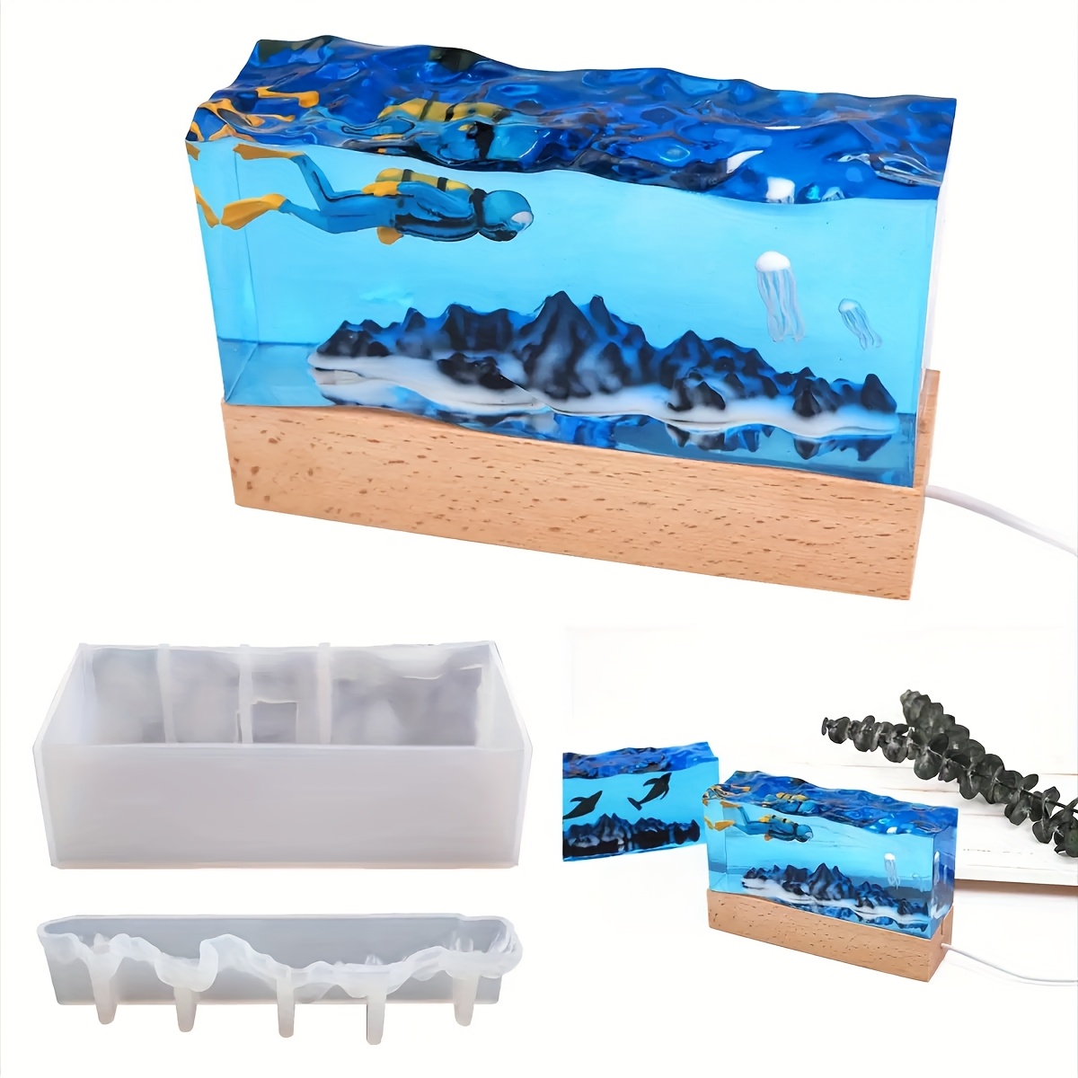 1 Juego de moldes de resina de - Resin Ocean Wave Mold reseña y precio